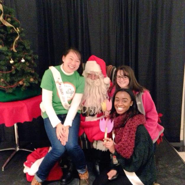 Me, Tara, and Kassie met Santa!